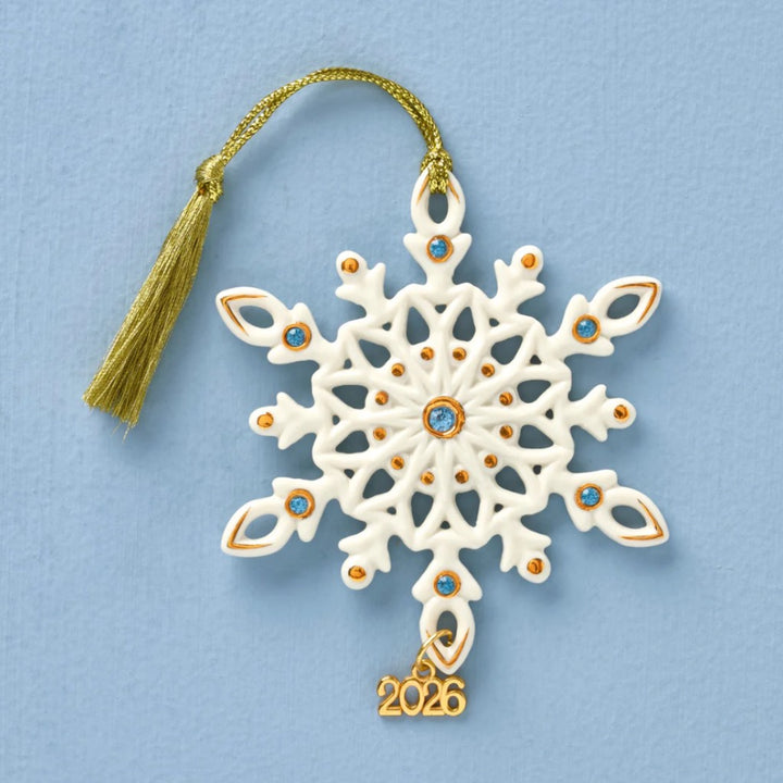 Lenox 2026 Annual Gemmed Snowflake Ornament