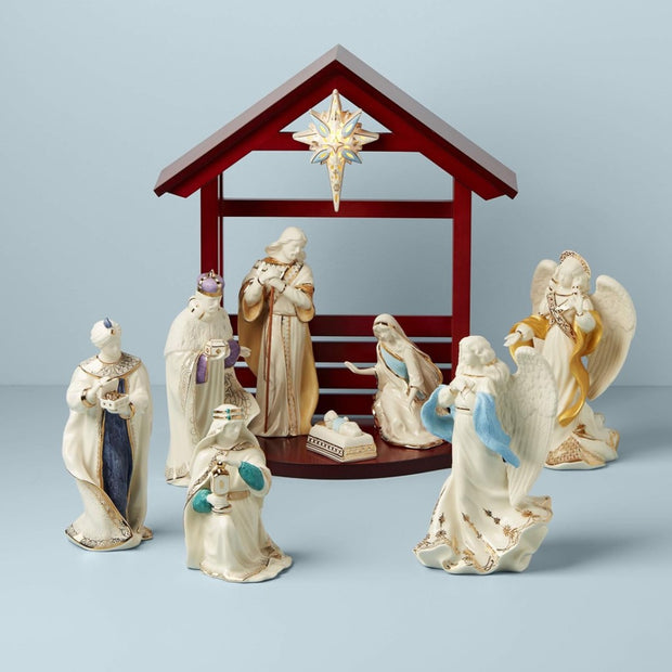 Lenox First Blessing Nativity 10 Piece Figurine Starter Set