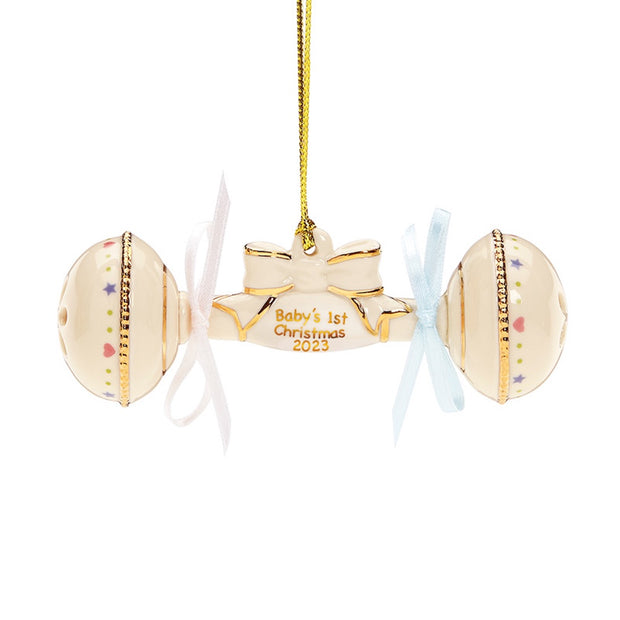 Lenox 2023 Baby's 1st Christmas Rattle Ornament
