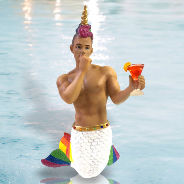 December Diamonds Merman Ornament - Rainbow