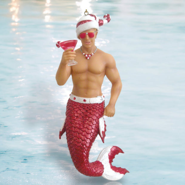 December Diamonds Merman Ornament - Candy Cane