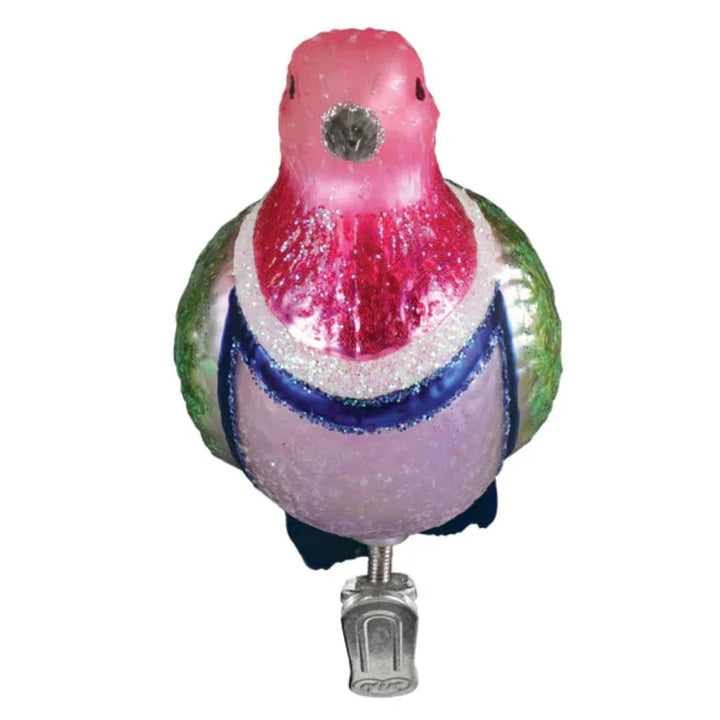 Old World Christmas Pink Fruit Dove Ornament