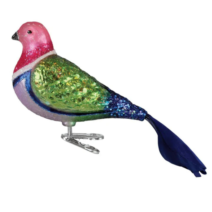 Old World Christmas Pink Fruit Dove Ornament