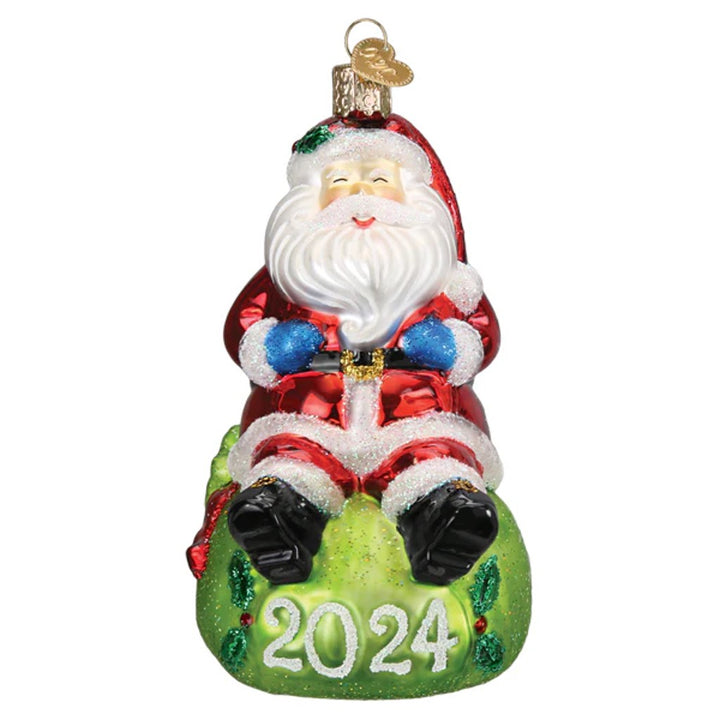 Old World Christmas 2024 Jovial Santa Dated Ornament Annual Ornaments