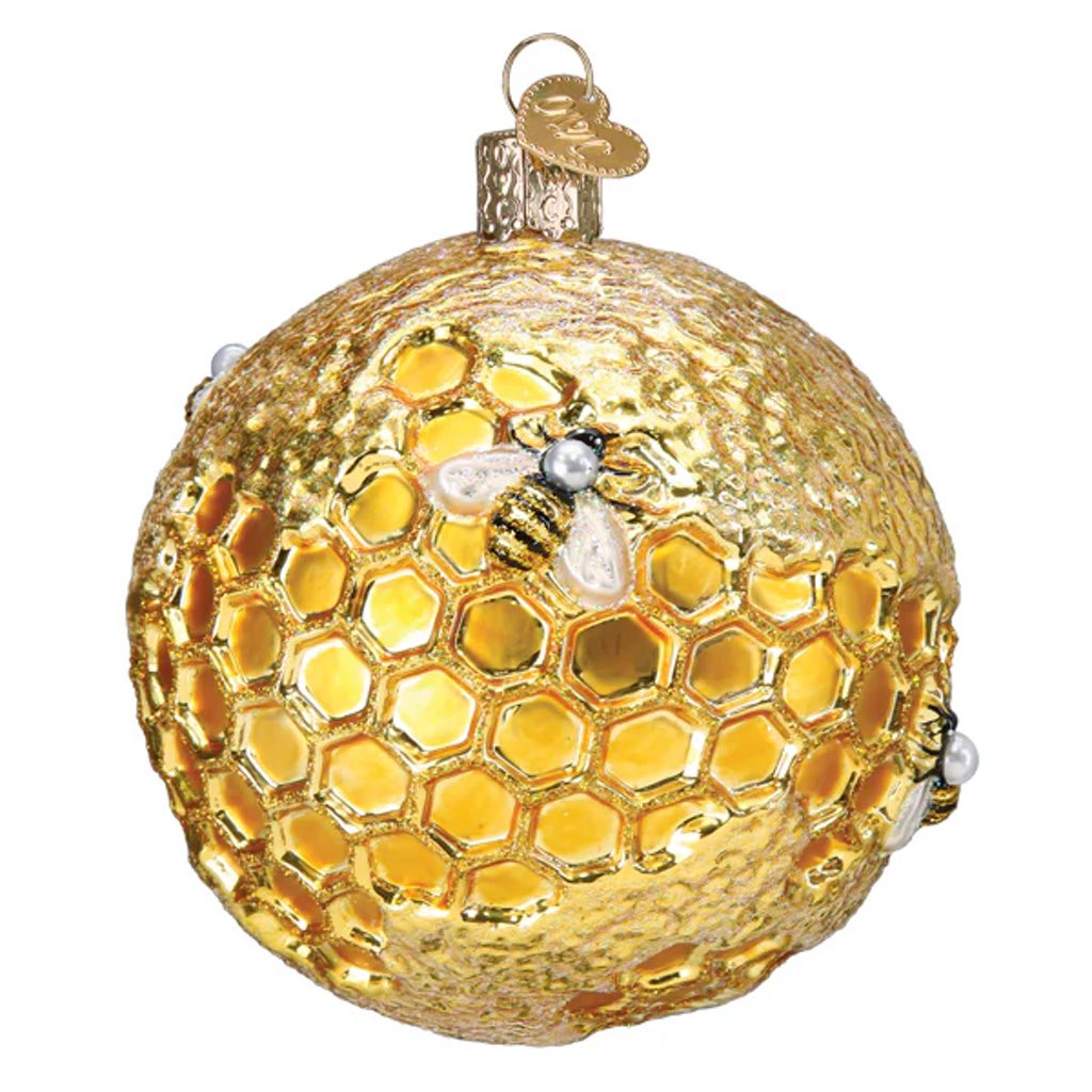 Old World Christmas Bee Blessed Round Ornament - Thumbnail 3