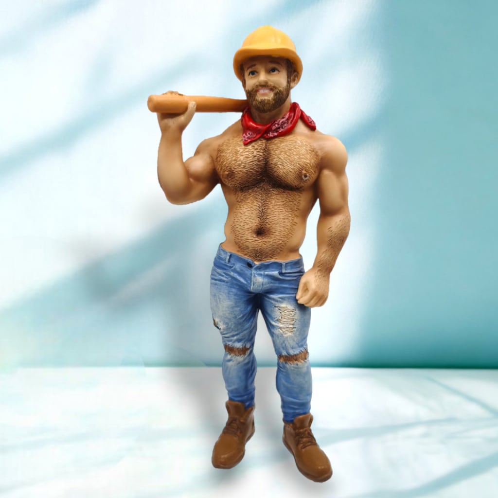 Poke The Bear Ornament - Construction Bear