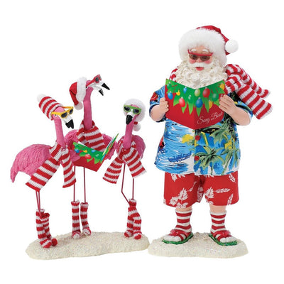 Possible Dreams Clothtique Flock Stars Santa Figurine