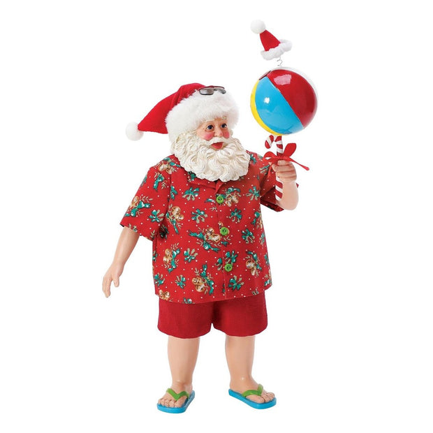 Possible Dreams Clothtique On The Ball Santa Figurine
