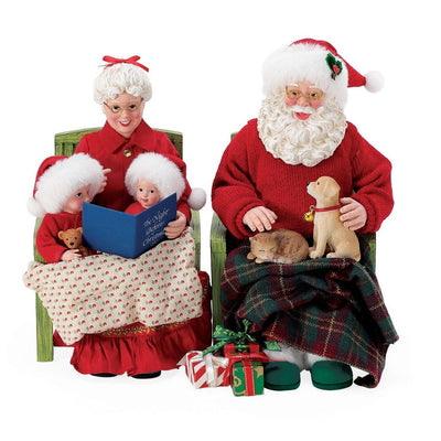 Possible Dreams Clothtique Storytime Santa & Mrs. Claus Figurine