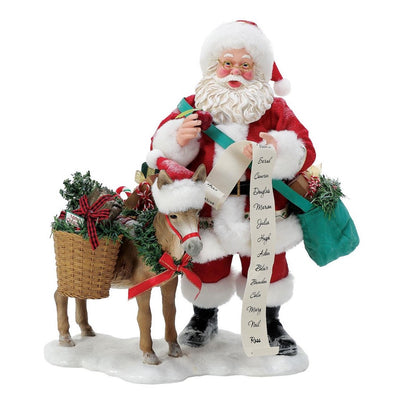 Possible Dreams Clothtique Cutest Little Donkey Santa Figurine