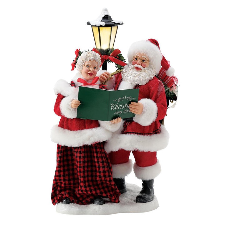 Possible Dreams Clothtique Merry Carolers Santa & Mrs. Claus Figurine