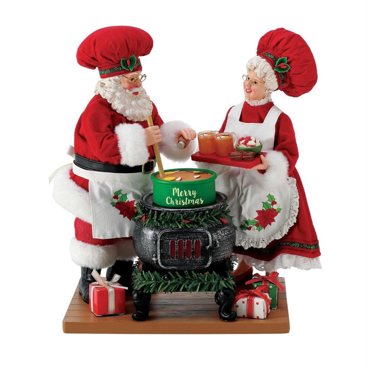Possible Dreams Clothtique Spiced Cider Santa & Mrs. Claus Figurine