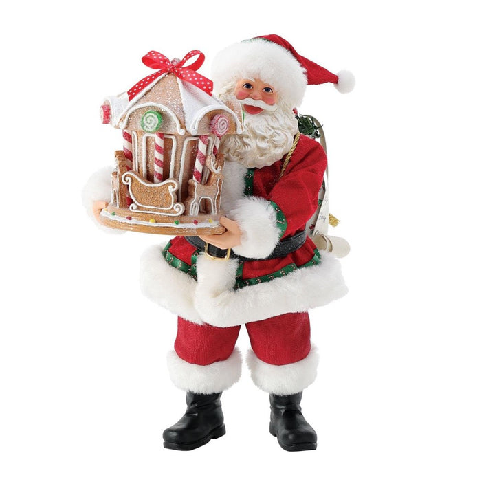 Possible Dreams Clothtique Ginger Go Round Santa Figurine