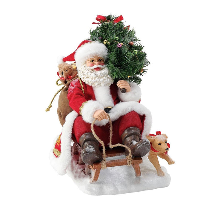 Possible Dreams Clothtique Guide Dog Santa Figurine