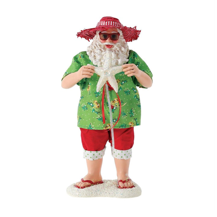 Possible Dreams Clothtique Wish Upon A Starfish Santa Figurine