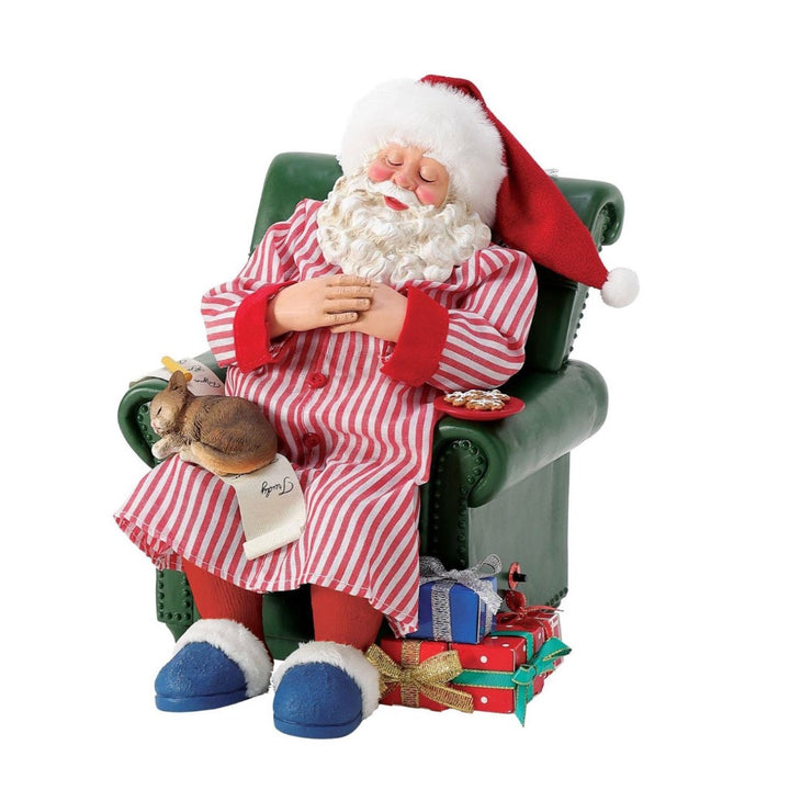 Possible Dreams Clothtique Cat Nap Santa Figurine