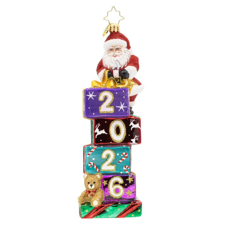 Christopher Radko 2026 Stacking Up The Years Ornament