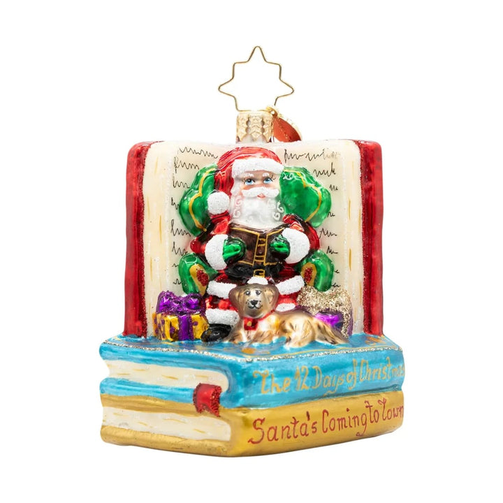 Christopher Radko Santa's Book Nook Gem Ornament