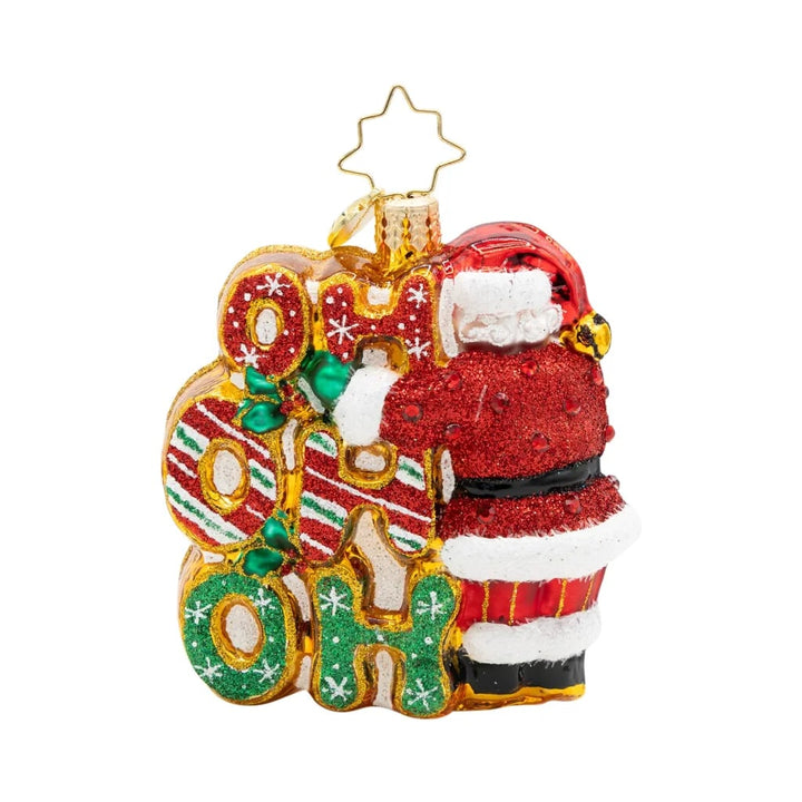 Christopher Radko Merry Ho Ho Ho Santa Gem Ornament