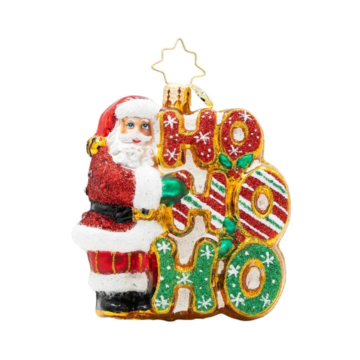 Christopher Radko Merry Ho Ho Ho Santa Gem Ornament