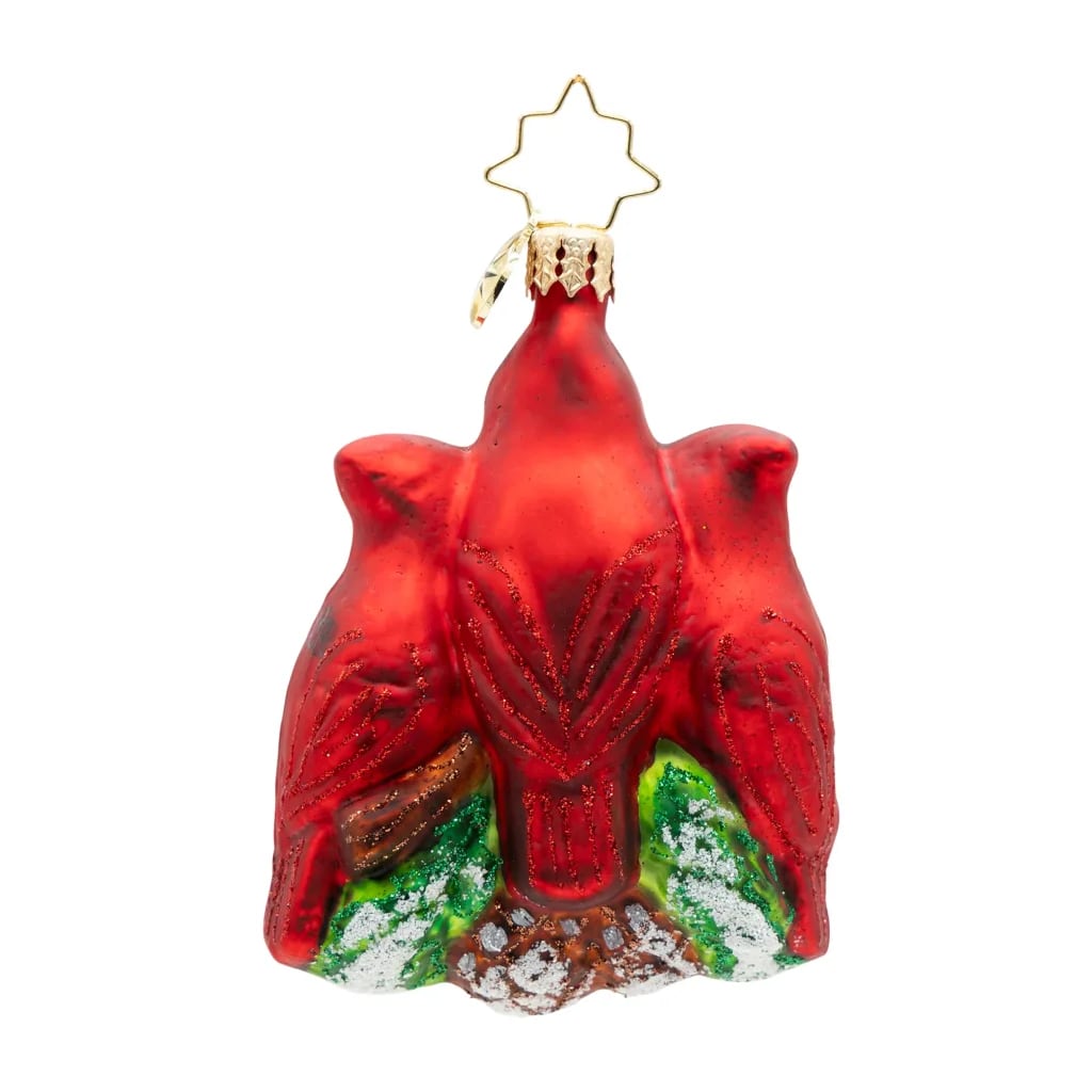 Christopher Radko Cardinal Garden Greetings Gem Christmas Ornament
