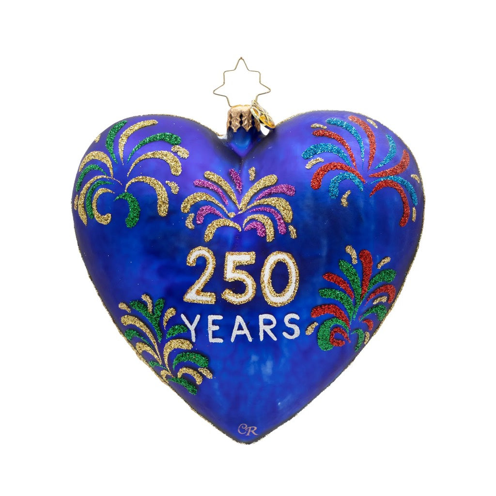 Christopher Radko Heart of Independence-250 Years Ornament