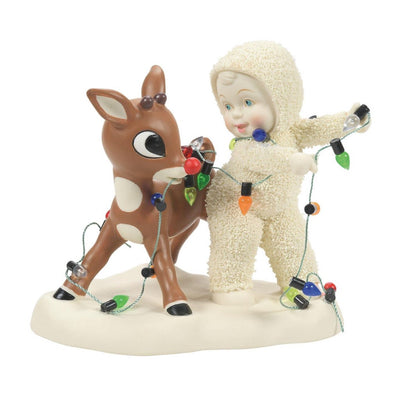 Snowbabies Light It Up Rudolph Figurine