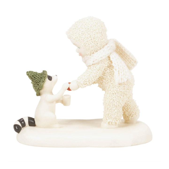 Snowbabies Raccoon Treat Figurine