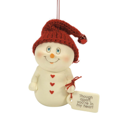 Snowpinions Though Apart, In My Heart Ornament