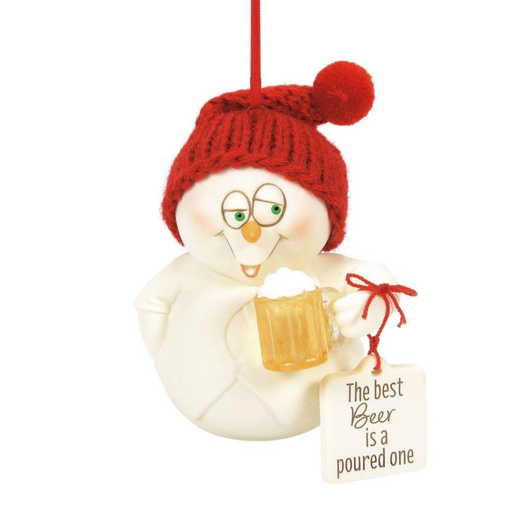 Snowpinions The Best Beer is A Poured Beer Ornament