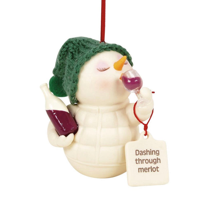 Snowpinions Dashing Through Merlot Ornament