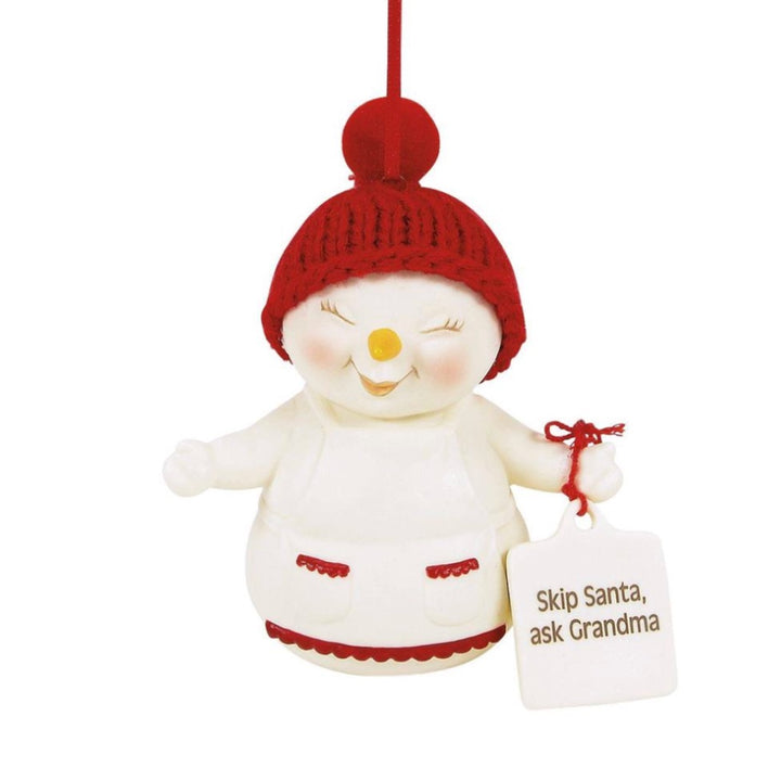 Snowpinions Skip Santa, Ask Grandma Ornament