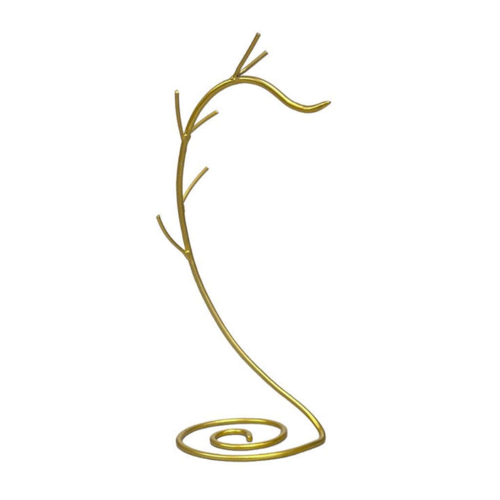 Natural Branch Ornament Display Stand - Gold