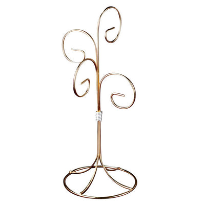 Brass Plated 4 Arm Ornament Display Stand