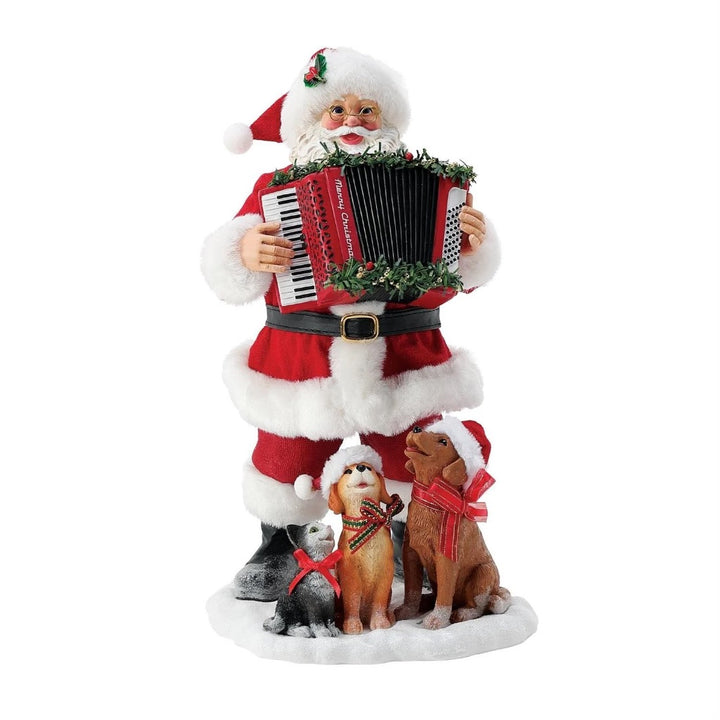 Possible Dreams Clothtique Sing Along Santa Figurine