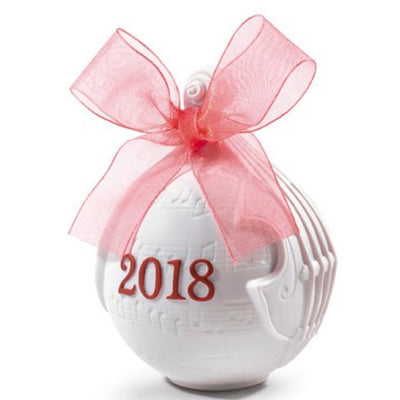 Lladro 2018 Ball Christmas Ornament (Re-Deco Red)