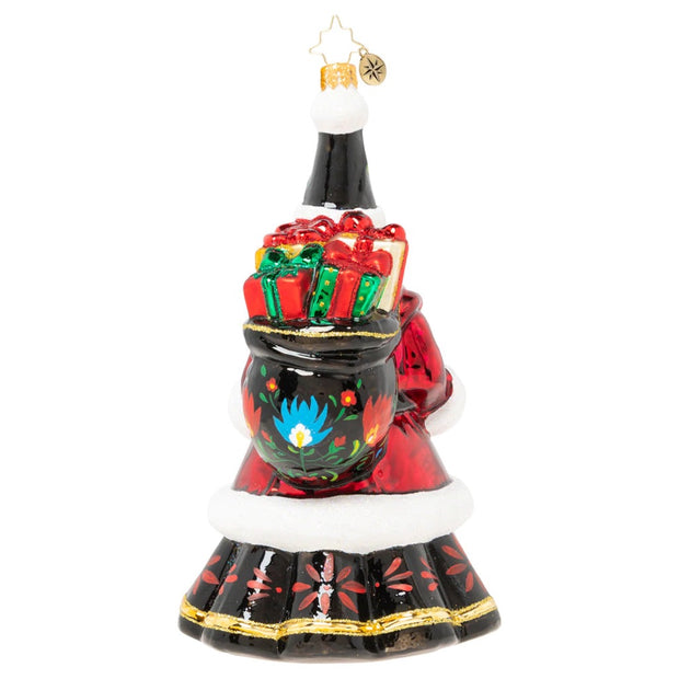 Christopher Radko Festive Folk Santa Designer's Choice Christmas Ornament
