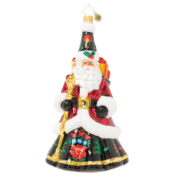 Christopher Radko Festive Folk Santa Designer's Choice Christmas Ornament