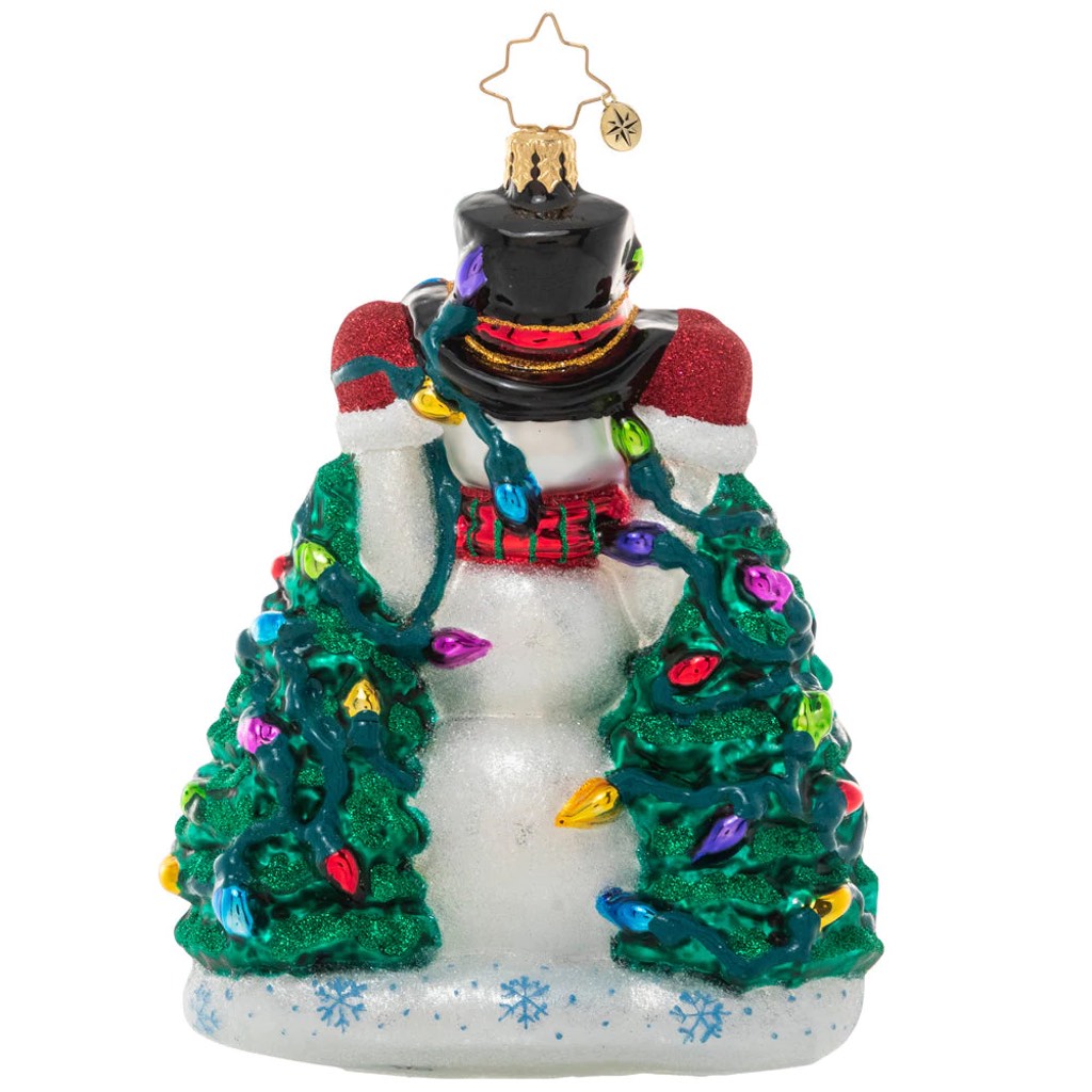 Christopher Radko Let There Be Lights Snowman Christmas Ornament