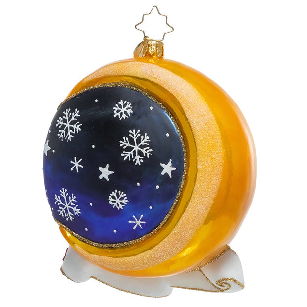 Christopher Radko Crescent Moon Christmas Ornament