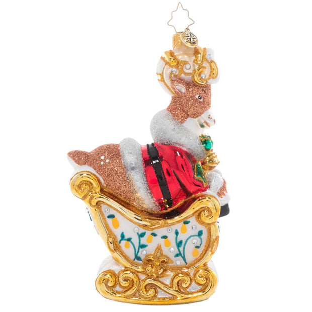 Christopher Radko Gleaming Golden Rings Christmas Ornament