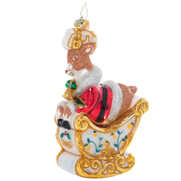 Christopher Radko Gleaming Golden Rings Christmas Ornament
