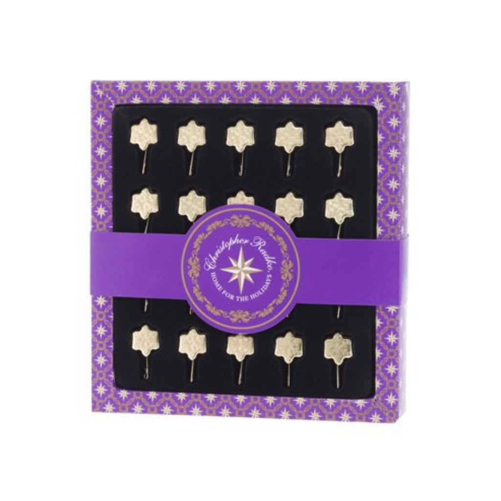 Christopher Radko Gold 20 pc Christmas Ornament Clips Set - Thumbnail 2