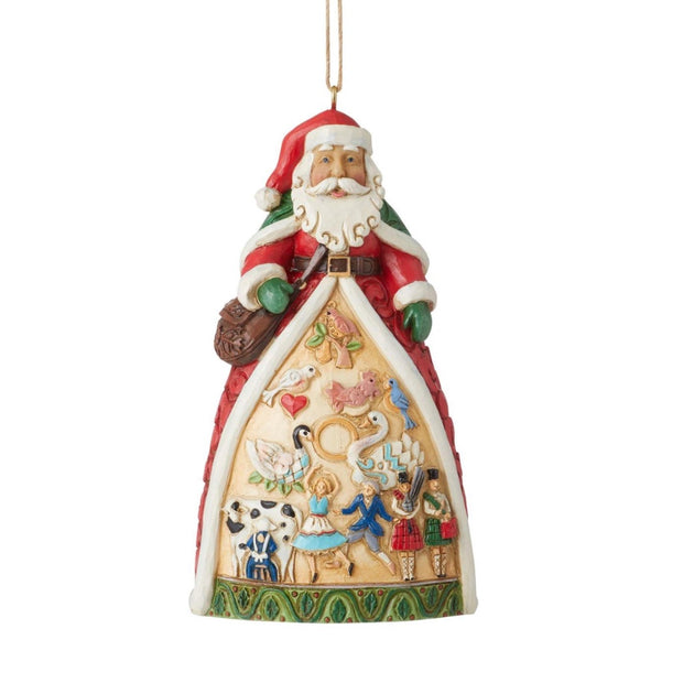Jim Shore 12 Days of Christmas Santa Ornament