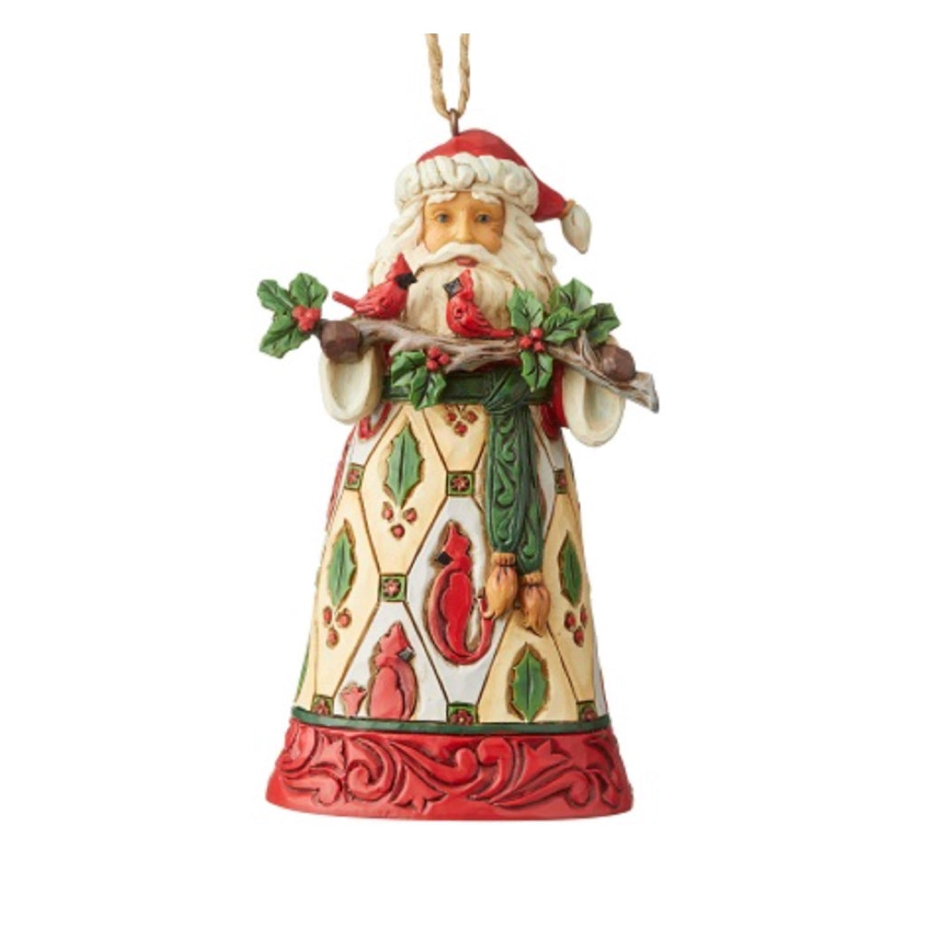 Jim Shore Santa With Cardinals Ornament