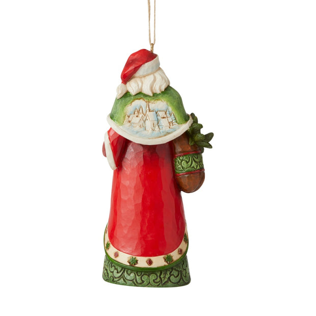 Jim Shore Santa With Winter Scene Ornament