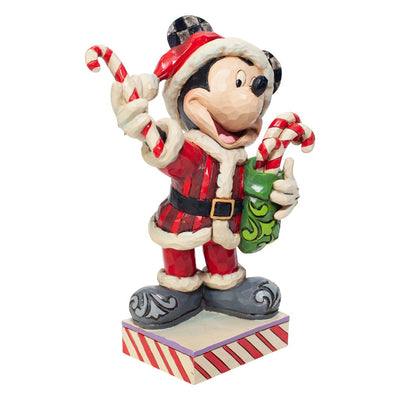 Jim Shore Disney Traditions Santa Mickey With Candy Canes Figurine