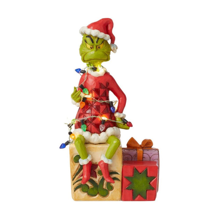 Jim Shore Grinch on Present Figurine