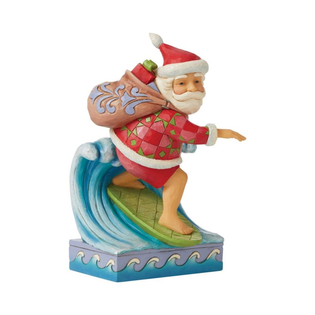 Jim Shore Santa Surfing Figurine