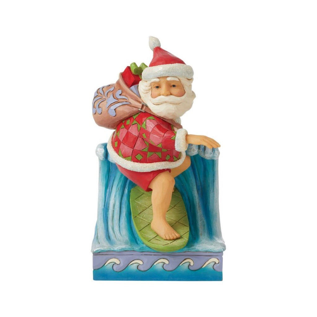 Jim Shore Santa Surfing Figurine